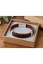 Kervantis Chestnutstrand Brown Leather Men's Bracelet - Plain Band with Braided Strips - 2