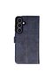 Samsung Galaxy S26 Fe Full Protection Leather Case with Wallet and Card Holder - Navy Blue - 2