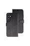 Samsung Galaxy S26 Fe Full Protection Leather Case with Wallet and Card Holder - Black
