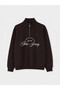 Rmz Gi̇yi̇m Farkiyla Stand Collar Loose Fit Women's Thick Sweatshirt - 6