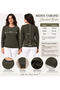 Women's Long Sleeve Knitwear Blouse with Stone Print on Front and Sleeves - 6