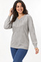 Women's Stone Printed Long Sleeve Mercerized Glitter Knitwear Blouse - 3