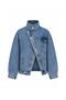 New Season Stand Collar Asymmetrical Button Detailed Women's Denim Jacket 52108009 - 2