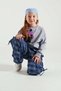 Blue Denim Detailed Plaid Kids' Trousers - 2