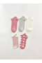 Two Mt Shop Quality Lcw Dream Pink Patterned 5-Pack Women's Booties Socks