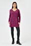 Fuchsia Italian Leopard Pattern Long Sleeve Lycra Oversize Long Blouse Size 38 - 48 - 5