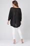 Women's Italian Style Bat Sleeve Oversized Mercerized Knitwear Tunic with Deep Front Slit - 5