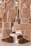 Long Cardigan Soft Textured 3-Piece Hijab Knitwear Set - 3