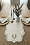 Stain-Resistant Linen Runner Double Wrap Embroidered 33X100 cm - 2