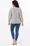 Women's Stone Printed Long Sleeve Mercerized Glitter Knitwear Blouse - 4