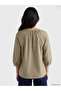 Lcw Vision Striped Gathered Blouse with Hidden Collar - 4