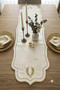 Stain-Resistant Linen Runner Double Wrap Embroidered 33X100 cm - 2