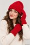 Women's Winter Beanie Gloves Set, Plush, Soft Textured Knitted Warm Gloves, Set of 2 - 2