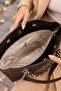 Women's Large Size Shawl Detailed Chain Strap Luxury Hand & Shoulder Bag Size: 35 X 24 cm - 8