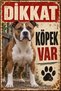 American Staffordshire Terrier Beware of Dog Retro Metal Warning Sign 20X30 cm