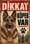 German Shepherd Dog Beware of Dog Metal Sign Retro Decorative Warning Sign 15X20 cm