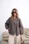 Women's Mink Elastic Bomber Jacket
