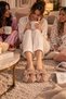 Alina Women's Brown Home Slippers Plush Furry Special Design Stone Detail Stylish Ribbon Closed Toe Soft Comfortable Insole Daily Home Office Shoes