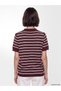 Sparkling Choices by Shining Store Women's Triko Sweater with Devrik Roba Collar and Stripes - 5