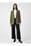 Alita City with a Difference in Price, Lcw Studio Khaki Plain Standard & Regular Women's Blazer Jacket - 2