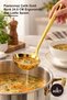 3 Pieces Metal Serving Ladle – Stainless Steel Gold Color 24.5 cm Ergonomic Handle Ladle Spoon