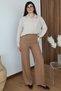 Camel Polyviscose Palazzo Pants - 2