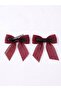 Pearlized Burgundy Ribbon Clip Buckle Set - 3