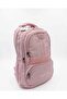 Pink Backpack School Bag with 4 Pockets Water Resistant 45X30X15 cm Size Backpack - 3