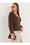 Women's Tess V-Neck Buttoned Soft Textured Knitwear Cardigan - 3