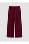 Two Mt Shop Quality Lcw Curve Burgundy Interlock Plain Loose & Baggy Women's Sweatpants - 5