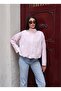 Women's Gingham Patterned Stand Collar Oversize Jacket - 5