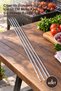 2 Pieces of Thin Square-Cut Metal Barbecue Skewers – 50 cm Metal Square Skewers for Liver and Tomatoes Skewer Kebab
