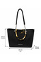 Women's New Season Scarf Detailed Chain Strap Stylish Hand and Shoulder Bag Shopper - 5