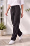 Women's Black Palazzo Cut Combed Cotton Sweatpants High Waist Loose Leg Casual Comfortable