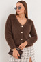 Women's Tess V-Neck Buttoned Soft Textured Knitwear Cardigan - 2