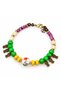 Bohemian Women's Bracelet with Colorful Beaded Tulip Figures and Antique Metal Detail - 3