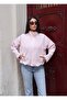Women's Gingham Patterned Stand Collar Oversize Jacket - 4