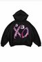 Xo Printed Oversize Hoodie Hooded Sweatshirt