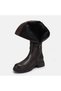 Large Size Women's Genuine Leather Boots 41-42-43-44-Brown - 3