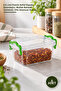 5 Pieces Mini Storage Box – 0.5 Liter Plastic Transparent Organizer with Lid, Kitchen Spice Container, Office Accessory Box