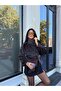 Women's Standing Collar Buttoned Jacket - 5