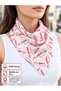 Ataturk Signature White Red 100% Cotton 52X52 cm Scarf Bandana (School, Event, Ceremony, Show)
