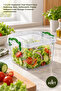 3 Pieces Square Storage Box – 1.2 Liter Capacity Green Clip-On Airtight Box, Stackable Plastic Storage Food Storage Container