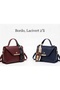 Burgundy, Navy Blue 2-Pack Faux Leather Hand and Shoulder Bag with Scarf Detail