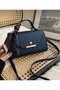 Burgundy, Navy Blue 2-Pack Faux Leather Hand and Shoulder Bag with Scarf Detail - 3