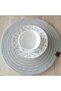 1 Piece Jute Knitted Placemat – 39 cm Two-Color Handmade American Service Jute Placemats Table Mat - 2