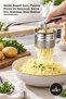 2 Pieces Stainless Steel Fruit and Vegetable Masher - Masher with Perforated Basket, for Mashed Potatoes and Citrus Juicing, Stainless Steel Masher
