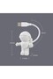 2 Pieces Astronaut USB Night Light – Mini Desk Lamp with USB Port, Computer Accessory, Night Light, Astronaut Lamp - 5