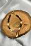 Special Design Sunstone Pointed Garnet Stone and Mallorca Pearl Handmade Natural Stone Bracelet - 6