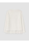 White Lace Detailed Soft Touch Women's Sweatshirt - 6